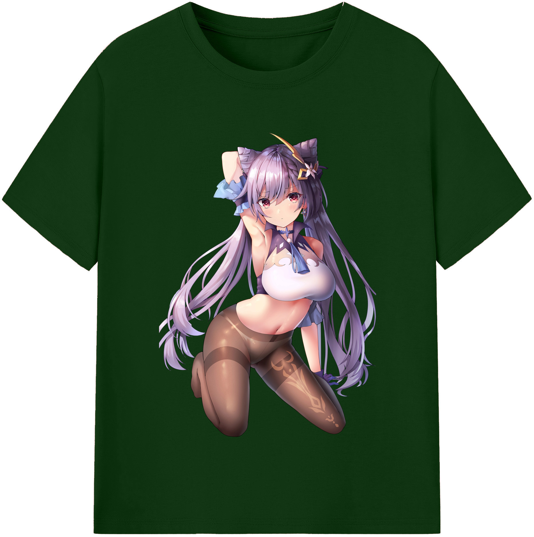 げんし神 刻晴 こくせい genshin Kokusei 綿100％半袖Tシャツ（フロントプリント）